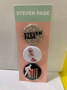 Button 3-pack - Bagel, Wait, Page